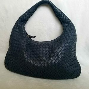 Bottega Veneta Medium Intrecciato Hobo Bag, Blue